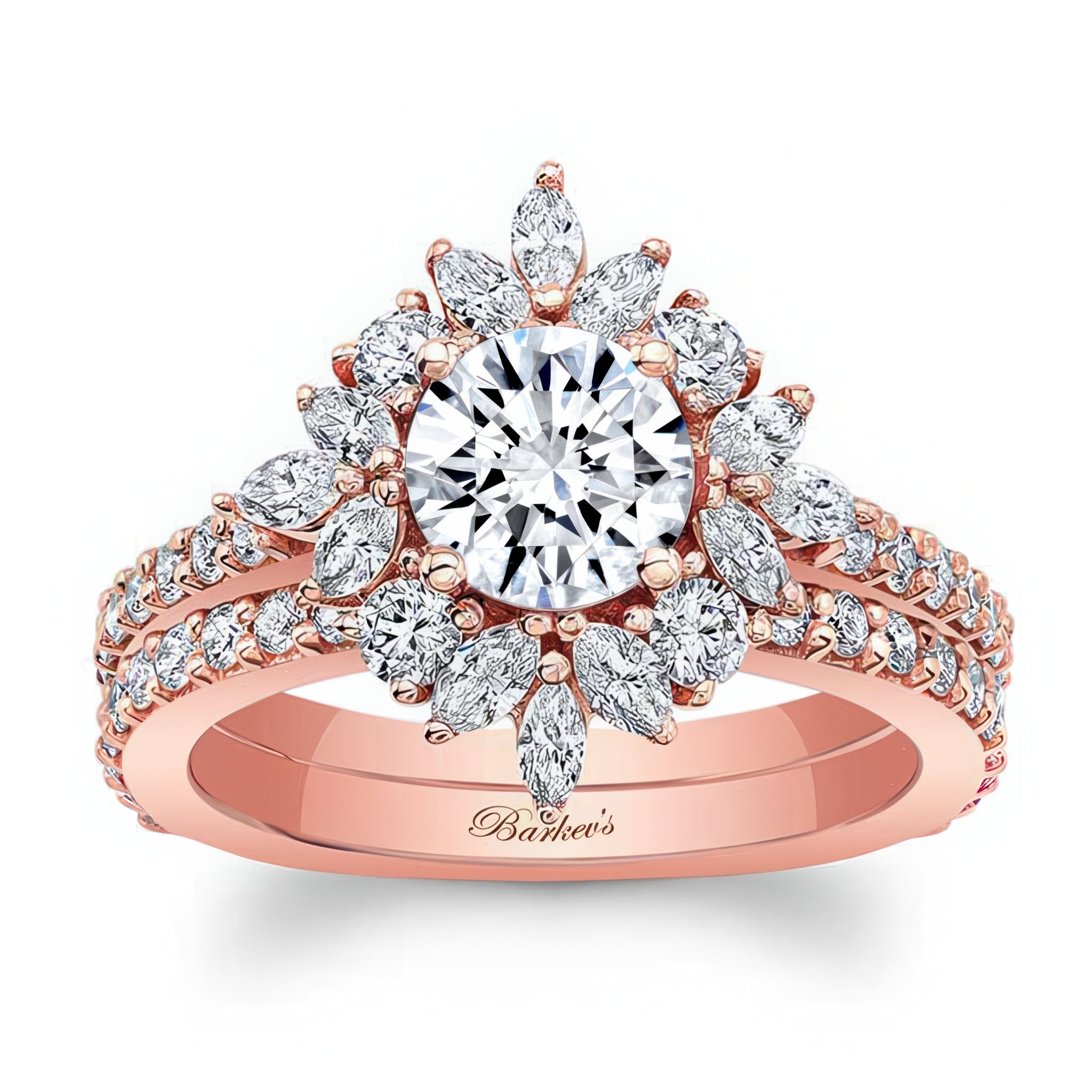 Marquise Halo Moissanite Wedding Set