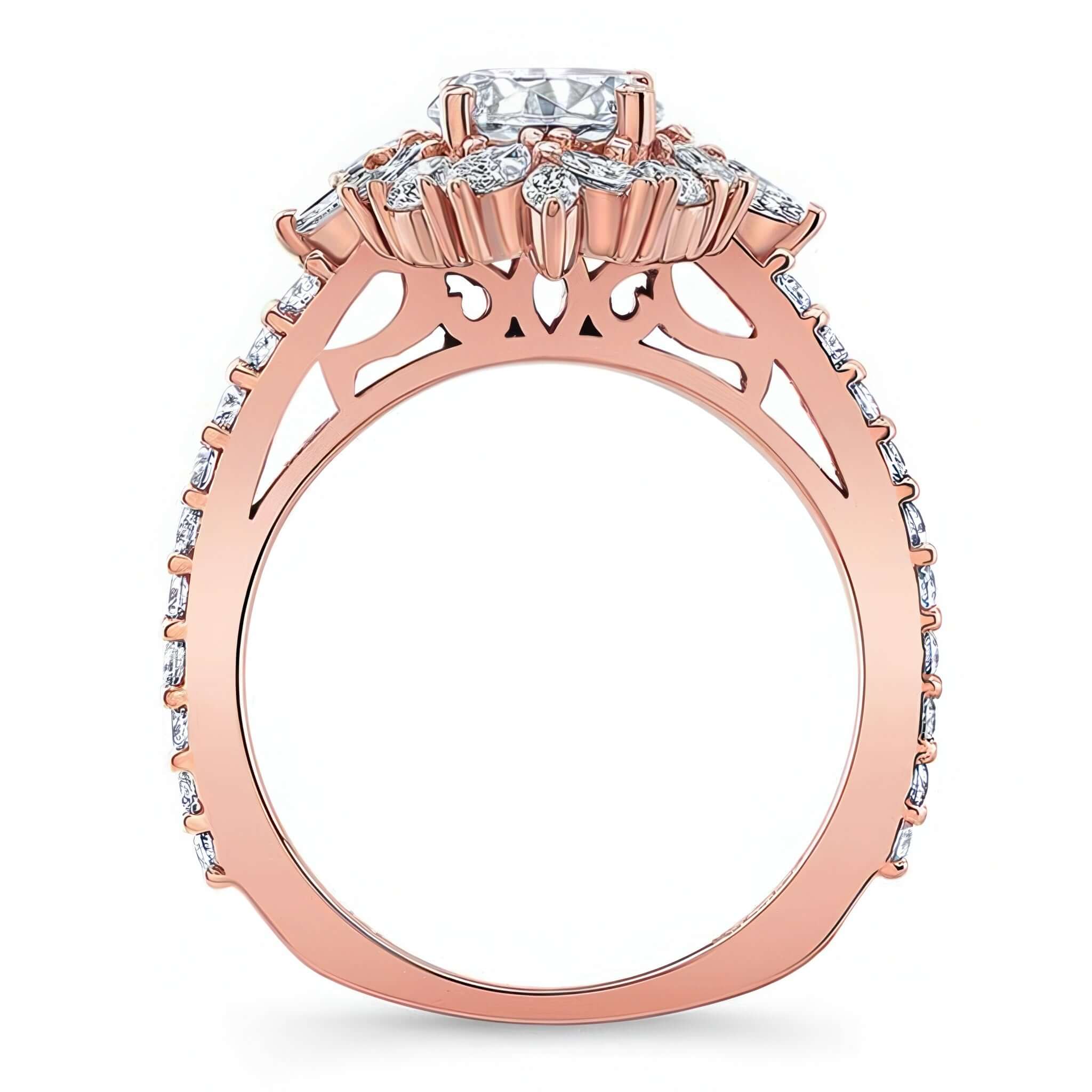 Marquise Halo Engagement Ring