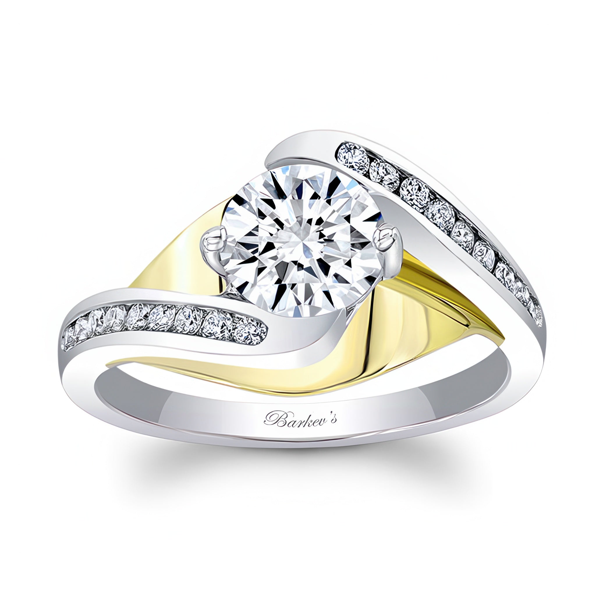 Split Shank Cathedral Moissanite Engagement Ring