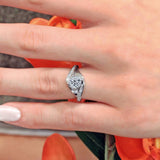 Split Shank Cathedral Engagement Ring