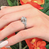Split Shank Cathedral Engagement Ring