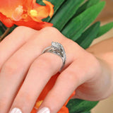 Split Shank Cathedral Engagement Ring