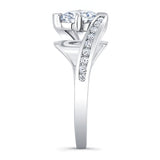 Split Shank Cathedral Engagement Ring