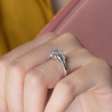 V Shaped Diamond Ring