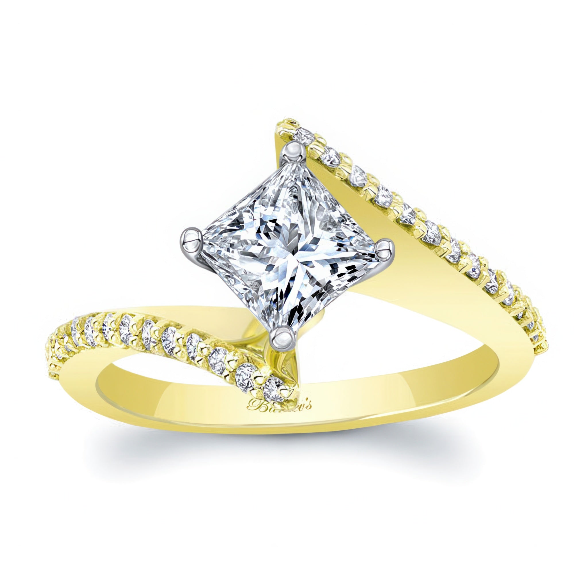 Princess Cut Bypass Ring