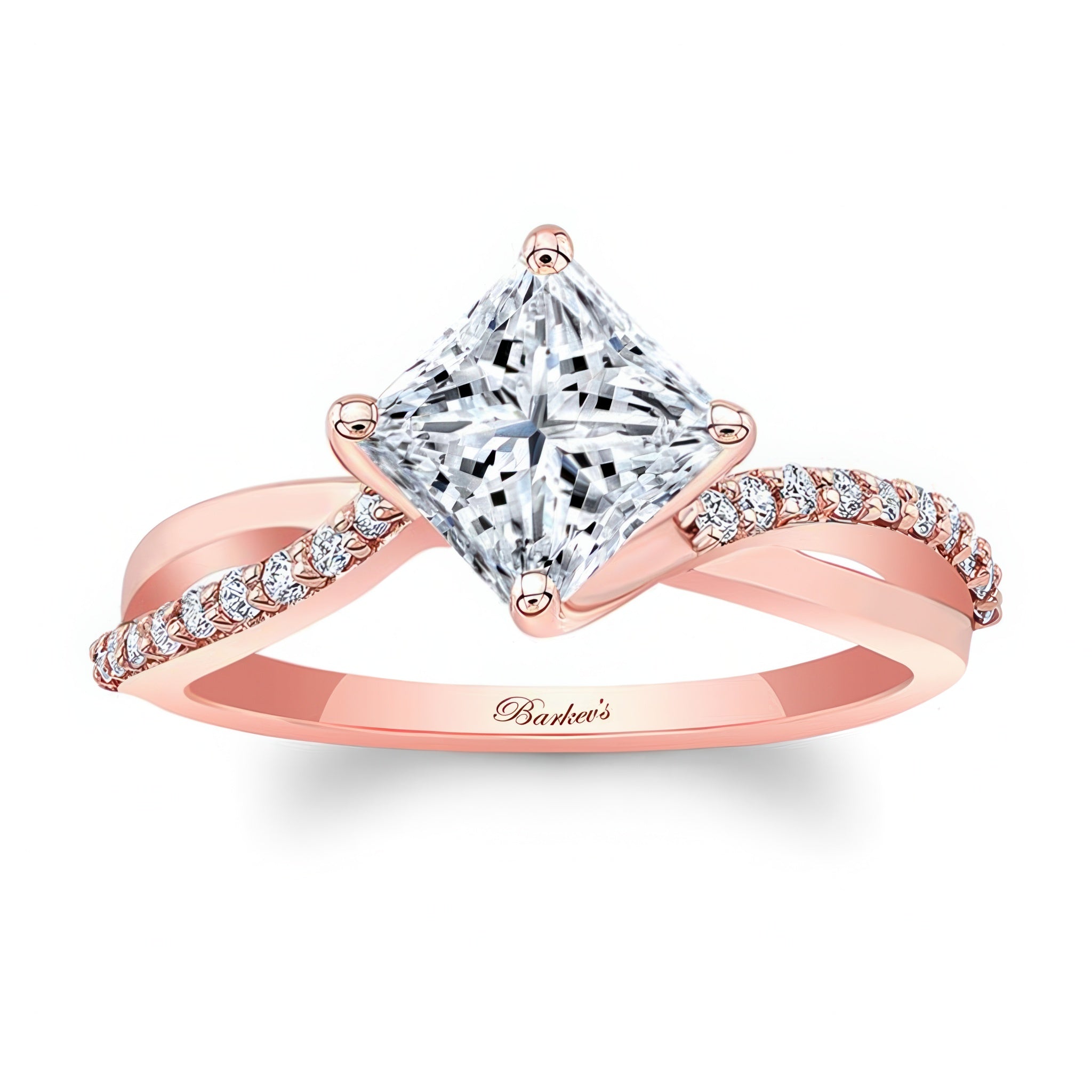 2 Carat Princess Cut Twist Engagement Ring