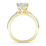 Princess Cut Lab Diamond Twist Engagement Ring