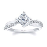 Princess Cut Lab Diamond Twist Engagement Ring