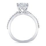Princess Cut Lab Diamond Twist Engagement Ring