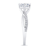 Princess Cut Lab Diamond Twist Engagement Ring