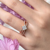 Princess Cut Twist Bridal Set