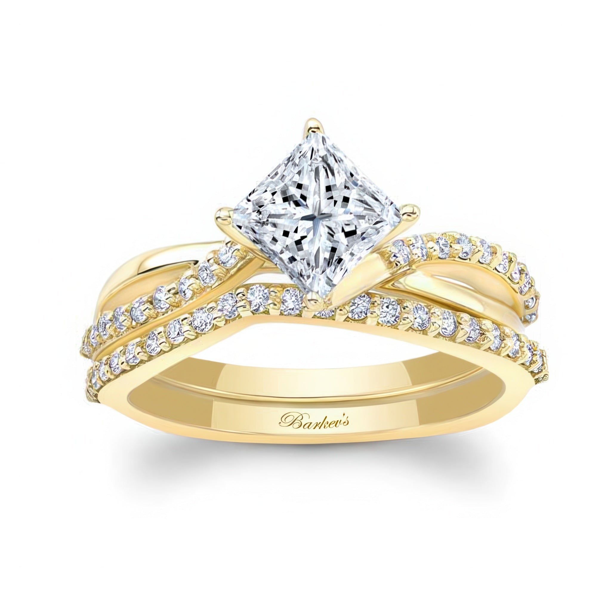 Princess Cut Twist Bridal Set