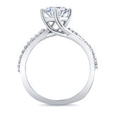 2 Carat Twisted Lab Grown Diamond Engagement Ring