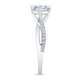 2 Carat Twisted Lab Grown Diamond Engagement Ring