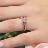 Twisted Lab Grown Diamond Engagement Ring