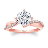 2 Carat Twisted Lab Grown Diamond Engagement Ring