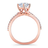 2 Carat Twisted Lab Grown Diamond Engagement Ring