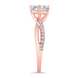 2 Carat Twisted Lab Grown Diamond Engagement Ring