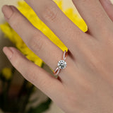Twisted Lab Grown Diamond Engagement Ring