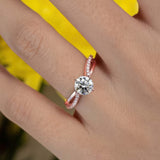 Twisted Lab Grown Diamond Engagement Ring
