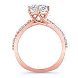Twisted Lab Grown Diamond Engagement Ring