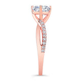Twisted Lab Grown Diamond Engagement Ring
