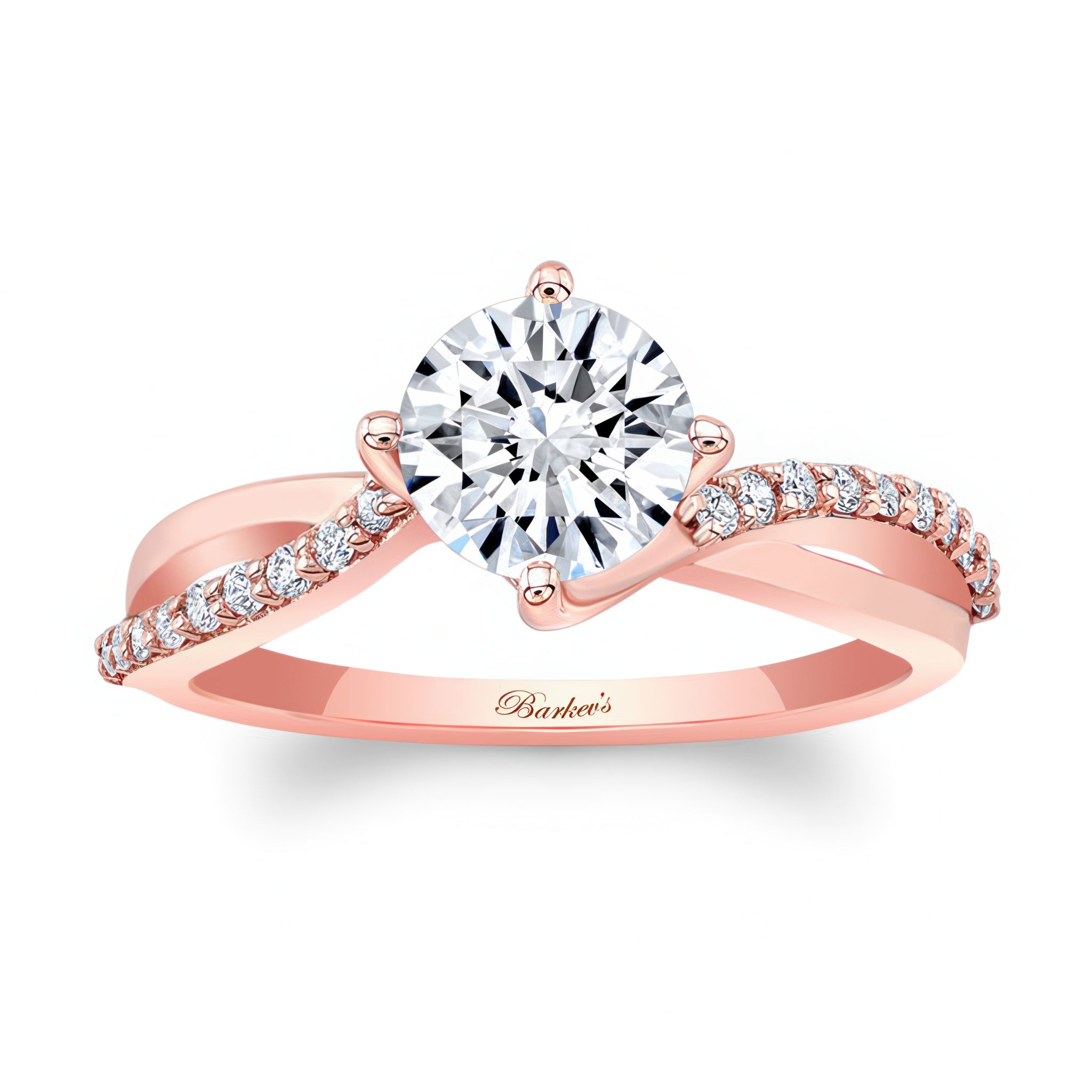 Twisted Lab Grown Diamond Engagement Ring