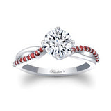 Twisted Ruby Accent Engagement Ring