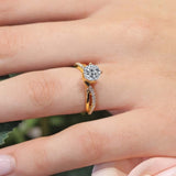 Twisted Lab Grown Diamond Engagement Ring
