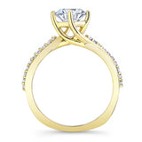 2 Carat Twisted Lab Grown Diamond Engagement Ring