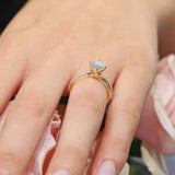 Twisted Lab Grown Diamond Engagement Ring