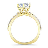 Twisted Lab Grown Diamond Engagement Ring