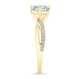 Twisted Lab Grown Diamond Engagement Ring