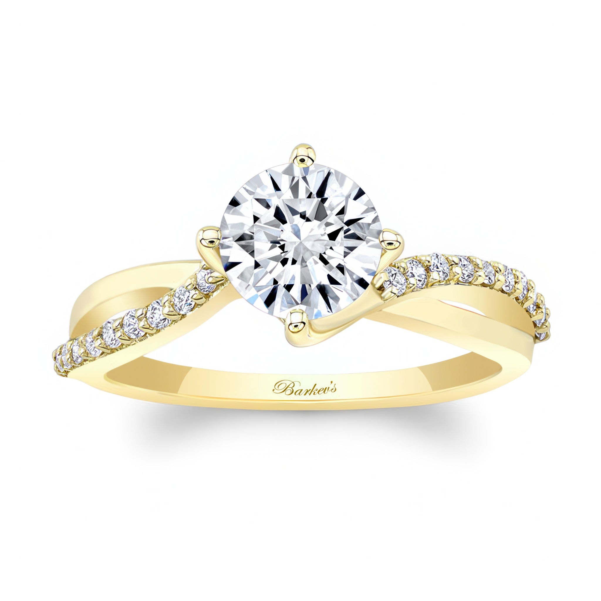 Twisted Lab Grown Diamond Engagement Ring