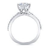 Twisted Lab Grown Diamond Engagement Ring