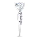 Twisted Lab Grown Diamond Engagement Ring