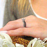 Twisted Black Diamond Accent Bridal Set