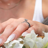 Twisted Black Diamond Accent Bridal Set