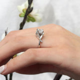 Criss Cross Princess Cut Engagement Ring