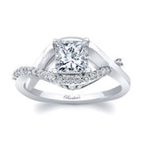 Criss Cross Princess Cut Engagement Ring