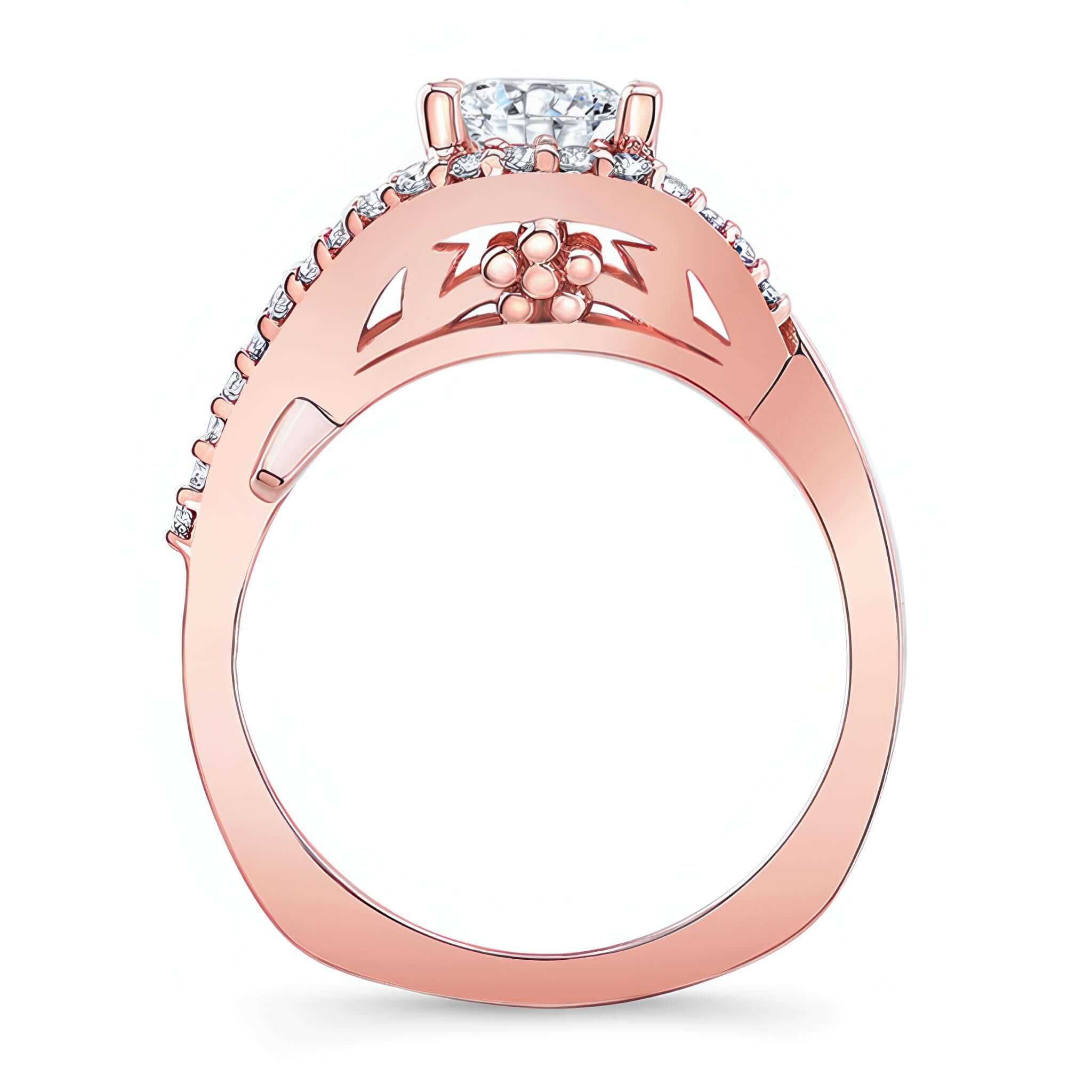 Criss Cross Engagement Ring
