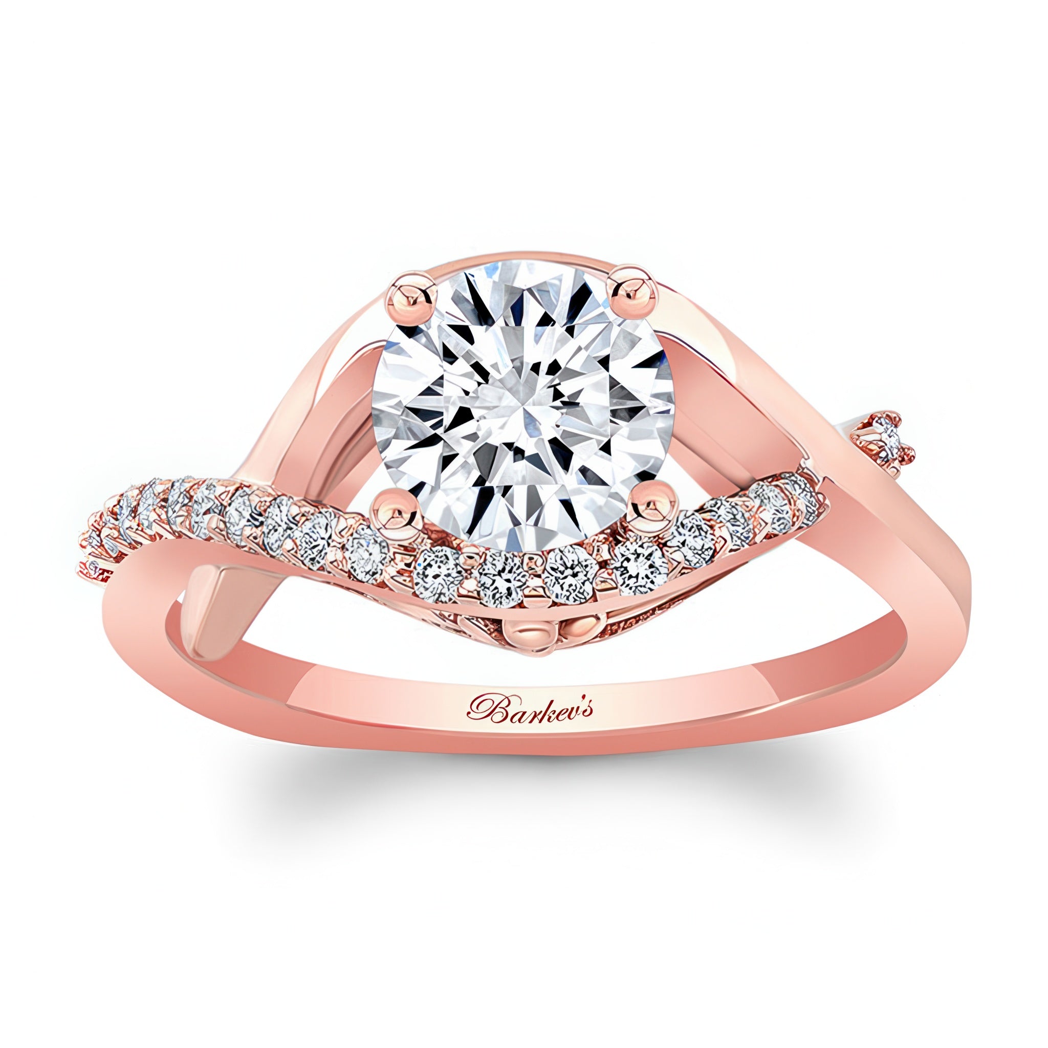 Criss Cross Moissanite Engagement Ring