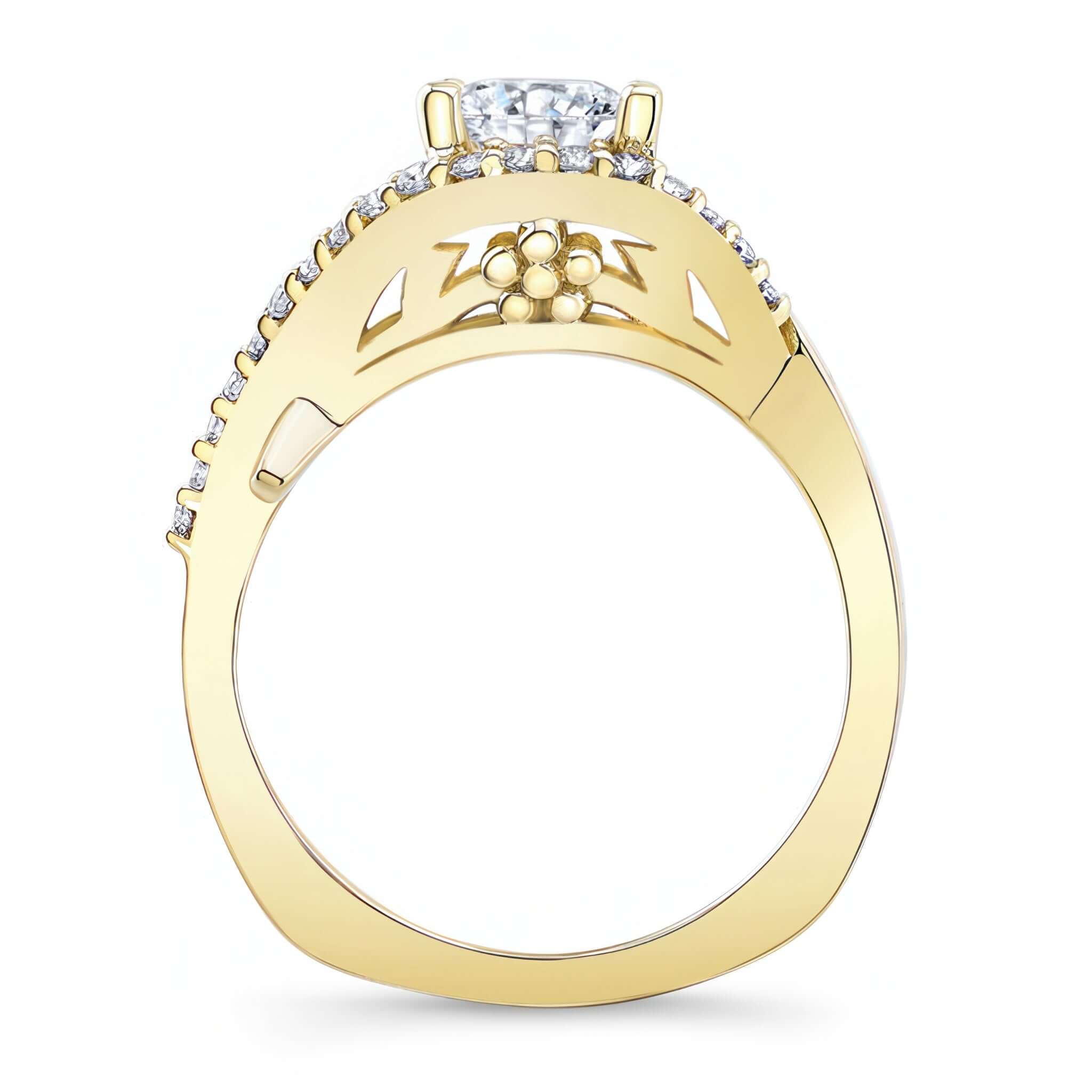 Criss Cross Moissanite Engagement Ring