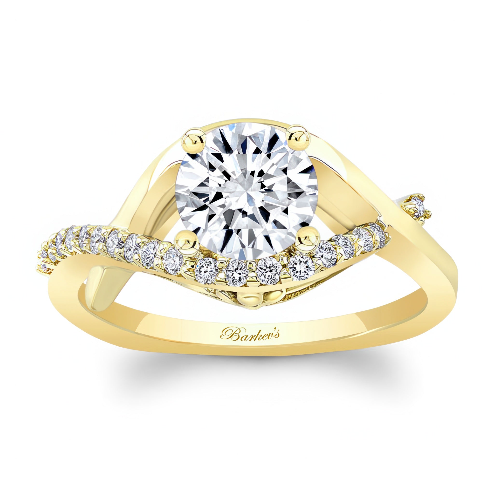 Criss Cross Moissanite Engagement Ring