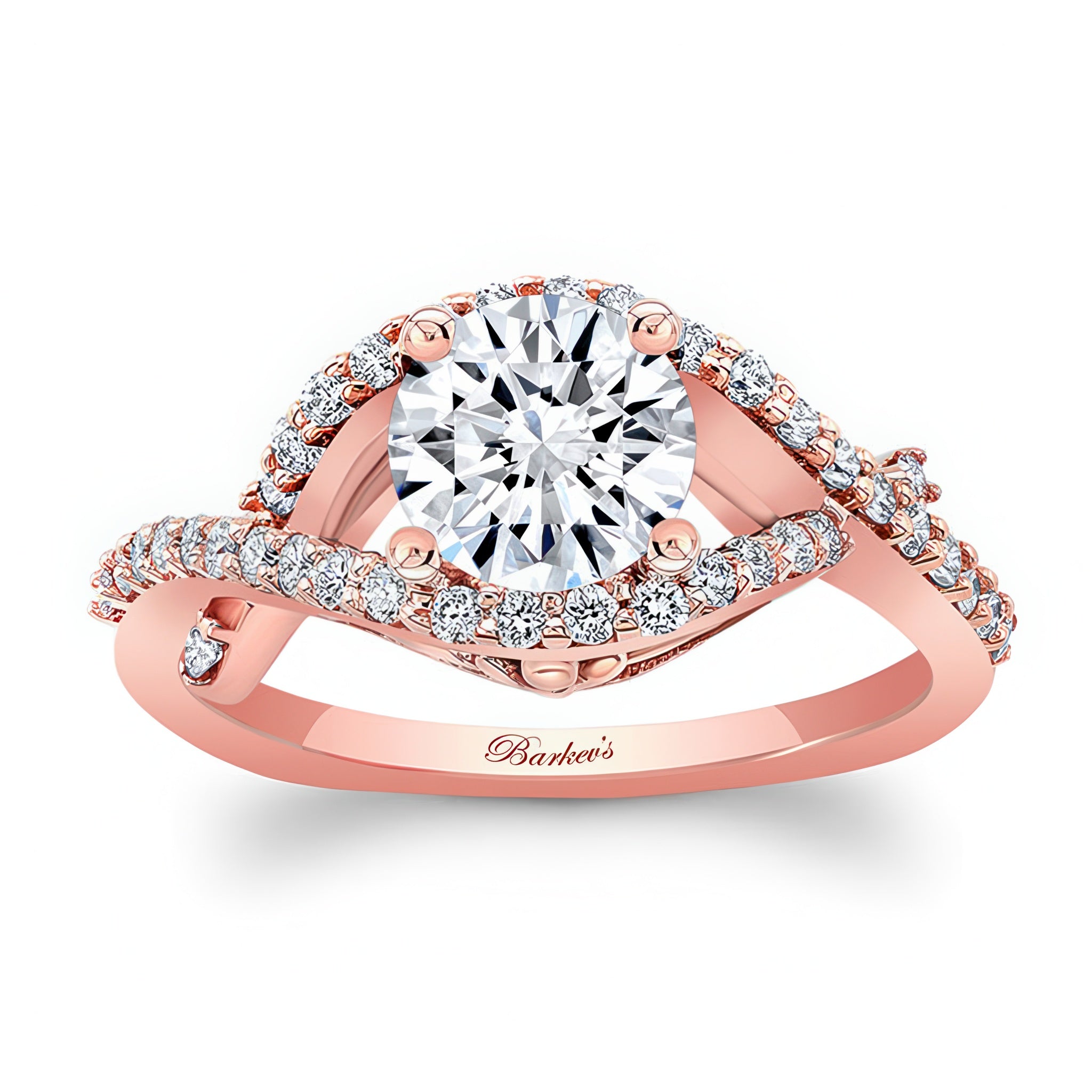 Criss Cross Moissanite And Diamond Ring