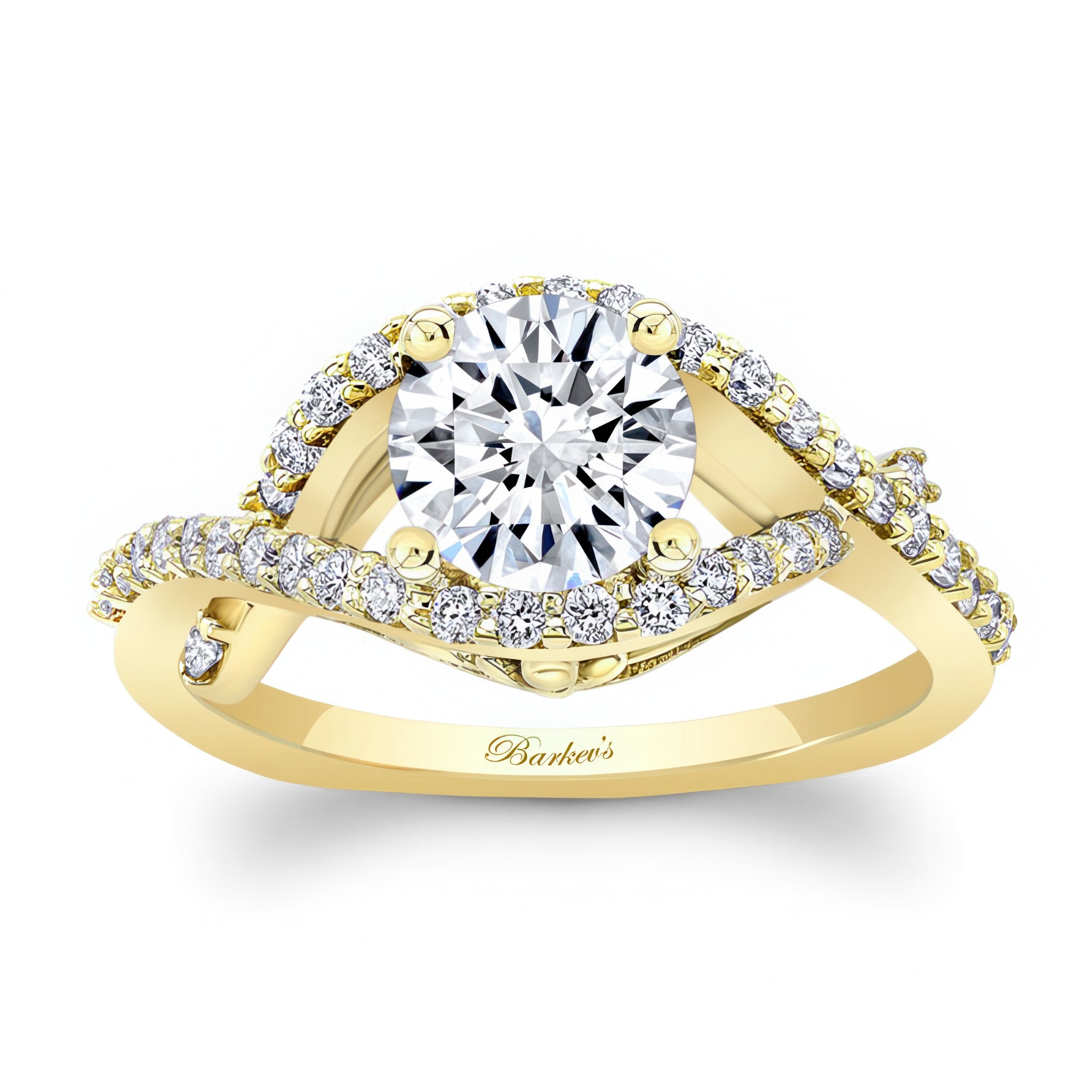 Criss Cross Moissanite And Diamond Ring