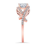 Criss Cross Princess Cut Moissanite Ring