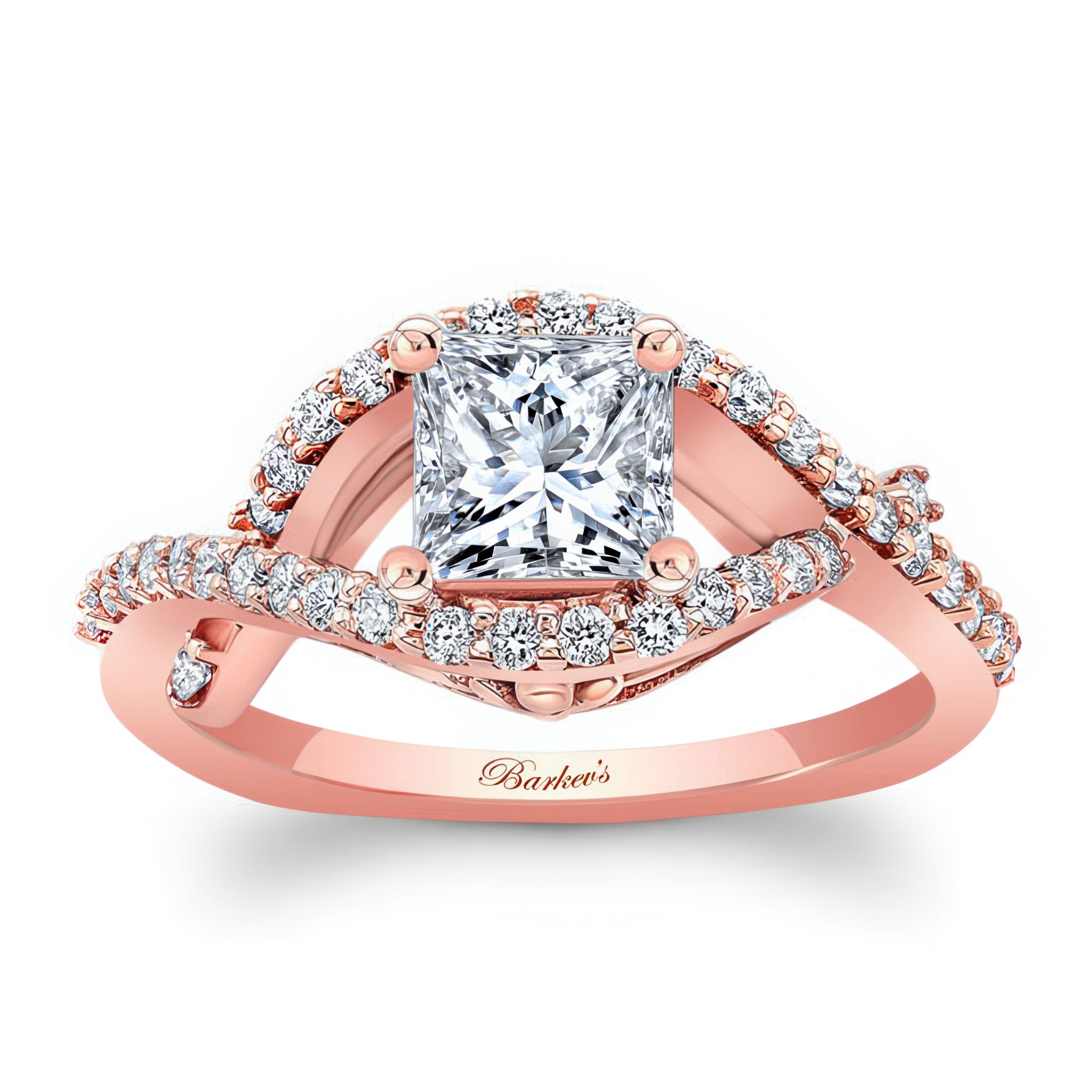 Criss Cross Princess Cut Diamond Ring