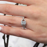 Criss Cross Princess Cut Moissanite Ring