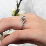 Criss Cross Princess Cut Moissanite Ring